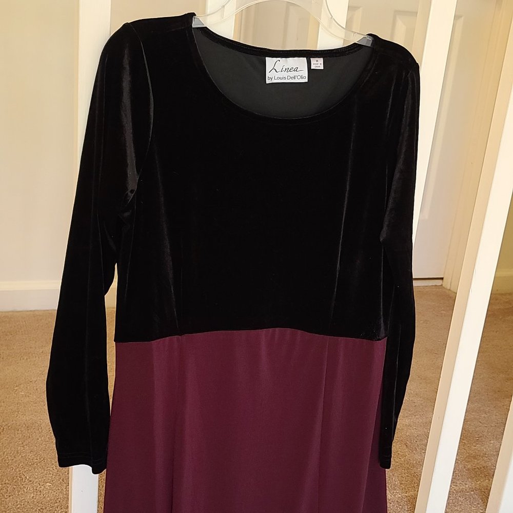 Linea By Louis Dell' Olio Dress Black/Maroon